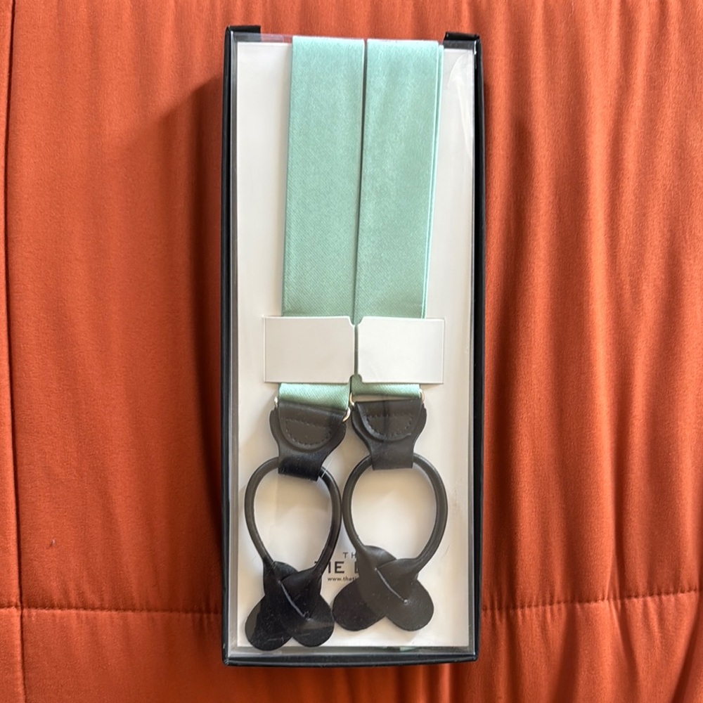 The Tie Bar Spearmint Loop Suspenders